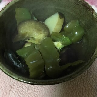 ナスとピーマンとジャガイモの醤油煮